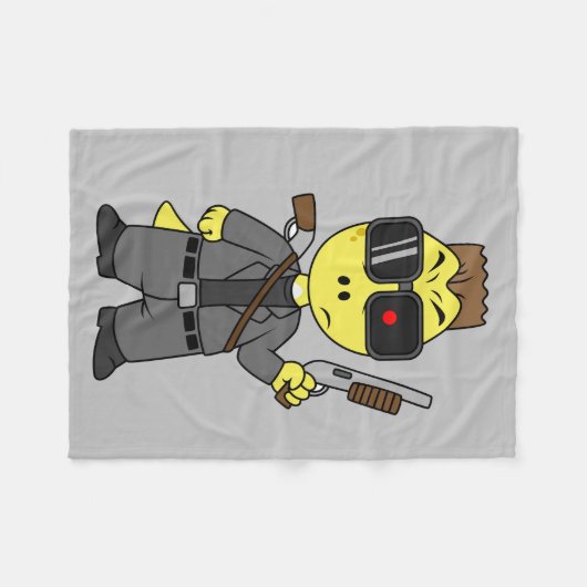 Tyrannosaurus rex verkleed als de terminator. fleece deken (Voorkant (Horizontaal))