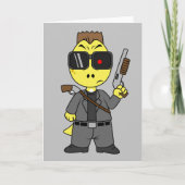 Tyrannosaurus rex verkleed als de terminator. kaart (Voorkant)