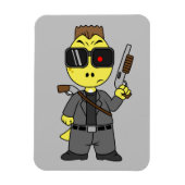 Tyrannosaurus rex verkleed als de terminator. magneet (Verticaal)