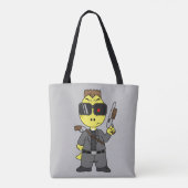 Tyrannosaurus rex verkleed als de terminator. tote bag (Achterkant)