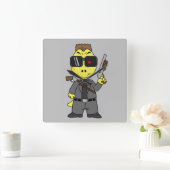 Tyrannosaurus rex verkleed als de terminator. vierkante klok (Huis)