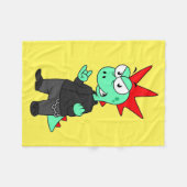 Tyrannosaurus rex verkleed als een Punk. Fleece Deken (Voorkant (Horizontaal))