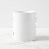 Tyrannosaurus rex verkleed als een Punk. Grote Koffiekop (Voorkant)