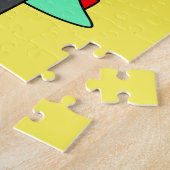 Tyrannosaurus rex verkleed als een Punk. Legpuzzel (Zijkant)