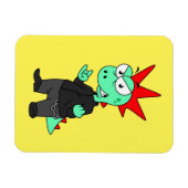 Tyrannosaurus rex verkleed als een Punk. Magneet (Horizontaal)