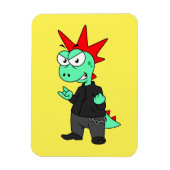 Tyrannosaurus rex verkleed als een Punk. Magneet (Verticaal)