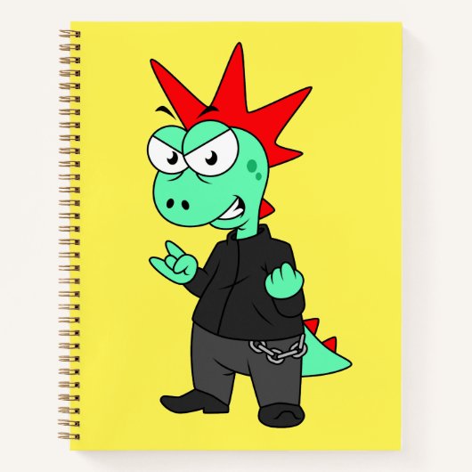 Tyrannosaurus rex verkleed als een Punk. Notitieboek (Voorkant)