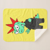 Tyrannosaurus rex verkleed als een Punk. Sherpa Deken (Voorkant (horizontaal))
