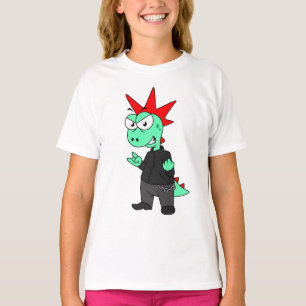 Tyrannosaurus rex verkleed als een Punk. T-shirt