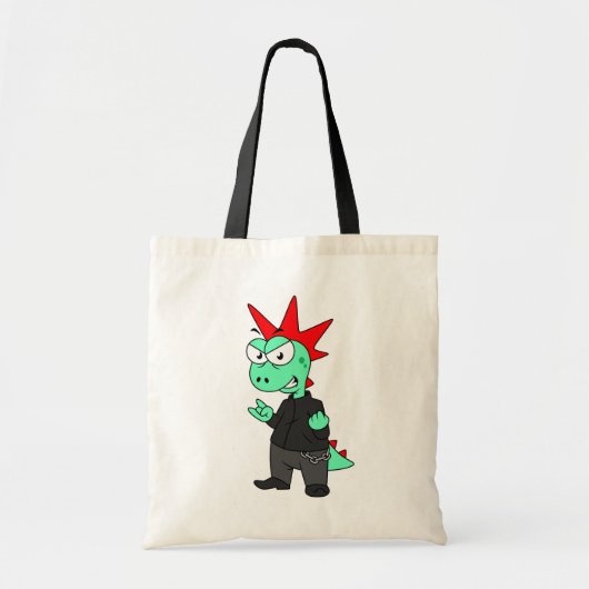 Tyrannosaurus rex verkleed als een Punk. Tote Bag (Voorkant)