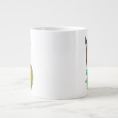 Tyrannosaurus rex verkleed als Leonidas. Grote Koffiekop (Voorkant)