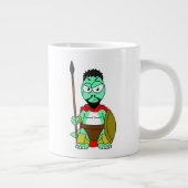 Tyrannosaurus rex verkleed als Leonidas. Grote Koffiekop (Rechts)