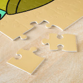 Tyrannosaurus rex verkleed als Leonidas. Legpuzzel (Zijkant)