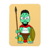 Tyrannosaurus rex verkleed als Leonidas. Magneet (Verticaal)