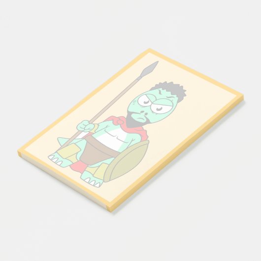 Tyrannosaurus rex verkleed als Leonidas. Post-it® Notes (Schuin)