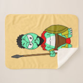 Tyrannosaurus rex verkleed als Leonidas. Sherpa Deken (Voorkant (horizontaal))