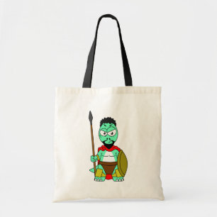 Tyrannosaurus rex verkleed als Leonidas. Tote Bag