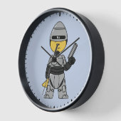 Tyrannosaurus rex verkleed als robocop. (Hoek)