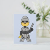 Tyrannosaurus rex verkleed als robocop. briefkaart (Staand voorkant)