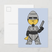 Tyrannosaurus rex verkleed als robocop. briefkaart (Voorkant / Achterkant)