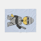 Tyrannosaurus rex verkleed als robocop. fleece deken (Voorkant (Horizontaal))