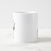 Tyrannosaurus rex verkleed als robocop. grote koffiekop (Voorkant)