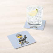 Tyrannosaurus rex verkleed als robocop. kartonnen onderzetters (Insitu)