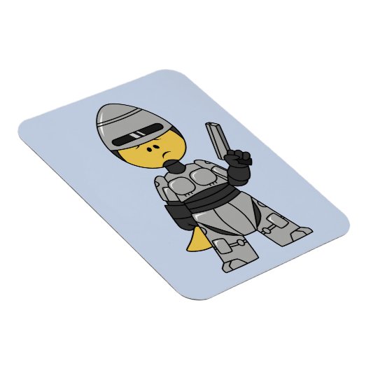 Tyrannosaurus rex verkleed als robocop. magneet (Rechterzijde)