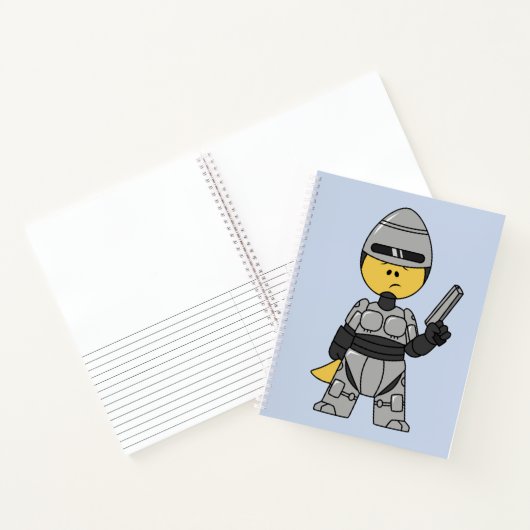 Tyrannosaurus rex verkleed als robocop. notitieboek (Binnen)