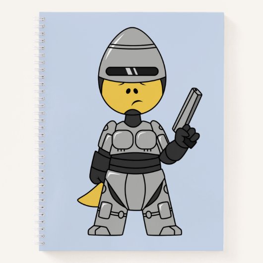 Tyrannosaurus rex verkleed als robocop. notitieboek (Voorkant)