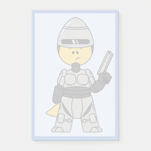 Tyrannosaurus rex verkleed als robocop. post-it® notes (Voorkant)