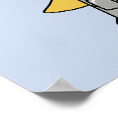 Tyrannosaurus rex verkleed als robocop. poster (Hoek)