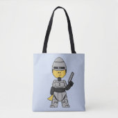 Tyrannosaurus rex verkleed als robocop. tote bag (Voorkant)