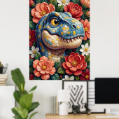 Tyrannosaurus rex Wall Art Poster Print T-Rex (Thuiskantoor)