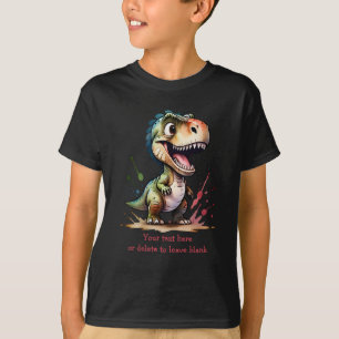 Tyrannosaurus rex Waterverf splash gepersonaliseer T-shirt