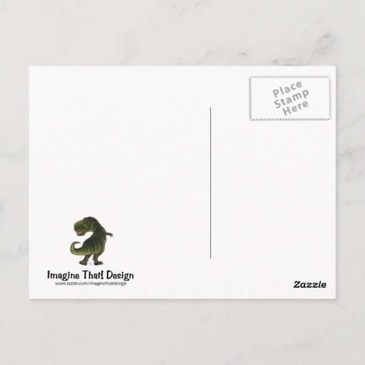 Tyrannosaurus Rex Writing Stuff Briefkaart (Achterkant)