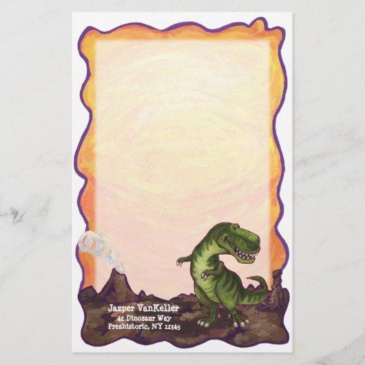 Tyrannosaurus Rex Writing Stuff Briefpapier (Voorkant)