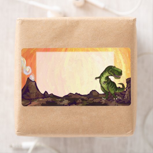 Tyrannosaurus Rex Writing Stuff Etiket (Insitu)