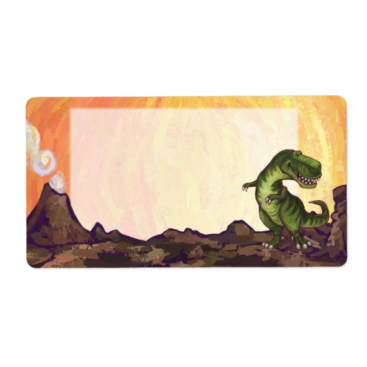 Tyrannosaurus Rex Writing Stuff Etiket (Voorkant)