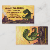 Tyrannosaurus Rex Writing Stuff Visitekaartje (Voorkant / Achterkant)