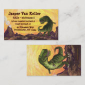 Tyrannosaurus Rex Writing Stuff Visitekaartje (Voorkant / Achterkant)