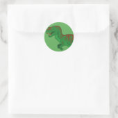 Tyrannosaurus Ronde Sticker (Tas)