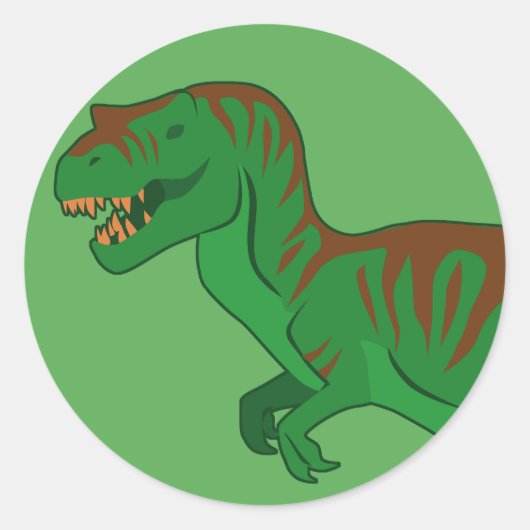 Tyrannosaurus Ronde Sticker (Voorkant)