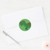 Tyrannosaurus Ronde Sticker (Envelop)