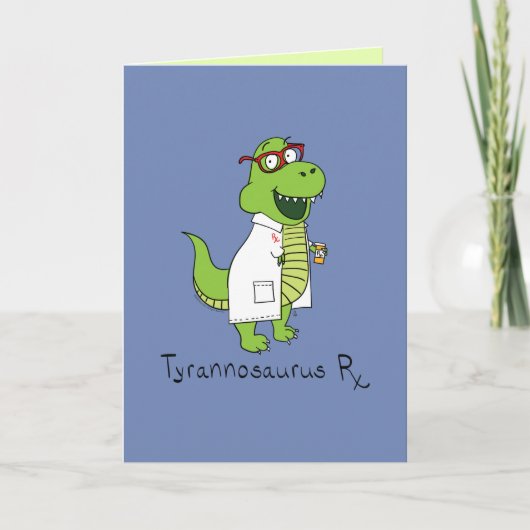 Tyrannosaurus Rx T Rex Funny Wenskaart Kaart (Voorkant)