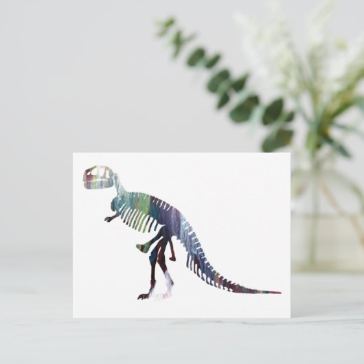 Tyrannosaurus skeleton briefkaart (Staand voorkant)