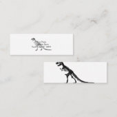 Tyrannosaurus Skeleton - Choose background color Mini Visitekaartje (Voorkant / Achterkant)