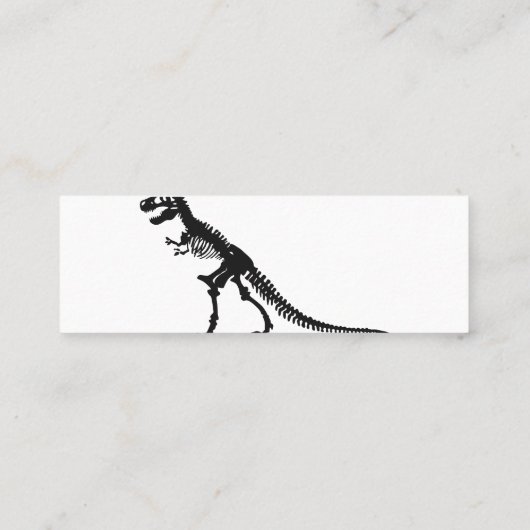 Tyrannosaurus Skeleton - Choose background color Mini Visitekaartje (Achterkant)
