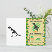 Tyrannosaurus Skeleton - Kies achtergrondkleur Kaart (Staand voorkant)