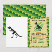 Tyrannosaurus Skeleton - Kies achtergrondkleur Kaart (Voorkant / Achterkant)